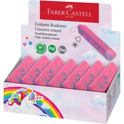 Radír háromszögletű pvc-forgácsmentes UNIKORNIS Faber-Castell