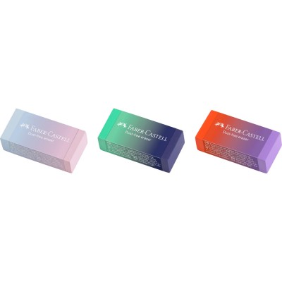 Radír pvc forgácsmentes színátmenetes Faber-Castell égkék-rózsa, türkiz-kék