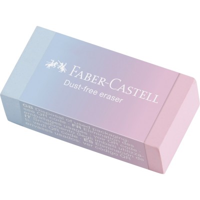 Radír pvc forgácsmentes színátmenetes Faber-Castell égkék-rózsa, türkiz-kék