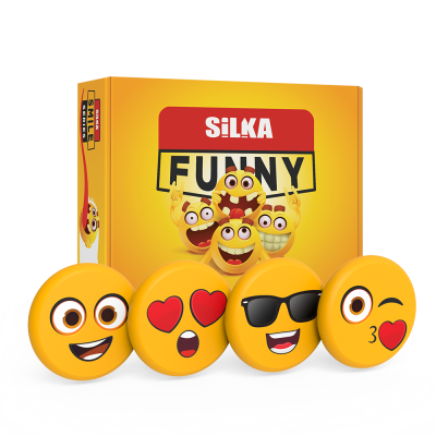 Radír, smile-nagy, 36 db/display, Silka