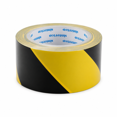 Ragasztószalag, padlójelölő,  50mmx33m Sintertop fekete/sárga