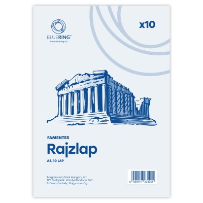 Rajzlap A3, famentes fóliázva Bluering® 10 ív/csomag