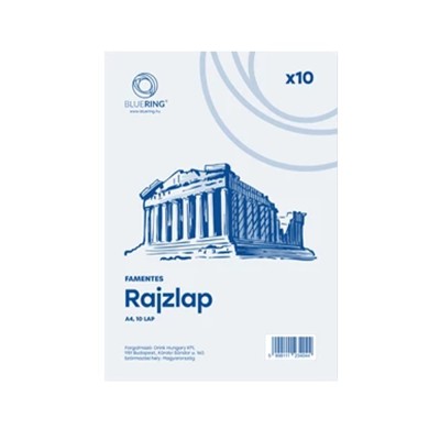 Rajzlap A4, famentes fóliázva Bluering® 10 ív/csomag