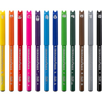 Rostirón, filctoll készlet 1mm ANIMAL állatminták Faber-Castell 12klf. szín