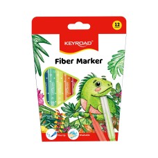 Rostirón, filctoll készlet 2 mm 12 db/bliszter Keyroad vegyes színek