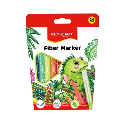 Rostirón, filctoll készlet 2 mm 24 db/bliszter Keyroad vegyes színek Rostirón, filctoll készlet 2 mm 24 db/bliszter Keyroad vegyes színek