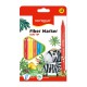 Rostirón, filctoll készlet 2 mm/4 mm kétvégű 12 db/bliszter Keyroad Duo Tip vegyes színek