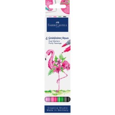 Rostirón, filctoll készlet akvarell kétvégű GOLDFABER AQUA Bolyhos flamingó Faber-Castell 4klf. szín