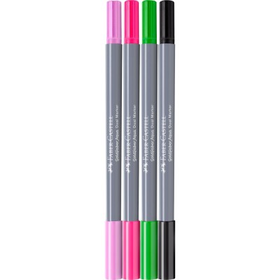 Rostirón, filctoll készlet akvarell kétvégű GOLDFABER AQUA Bolyhos flamingó Faber-Castell 4klf. szín Rostirón, filctoll készlet akvarell kétvégű GOLDFABER AQUA Bolyhos flamingó Faber-Castell 4klf. szín