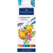 Rostirón, filctoll készlet akvarell kétvégű GOLDFABER AQUA Kókuszos koktél Faber-Castell 4klf. szín