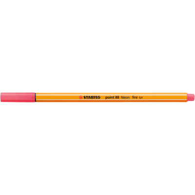 Rostirón, tűfilc 0,4mm, STABILO Point 88 neon piros