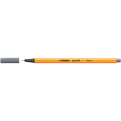 Rostirón, tűfilc 0,4mm, STABILO Point 88 sötétszürke