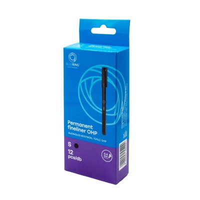 Rostirón, tűfilc alkoholos 0,4mm, OHP Bluering® S fekete