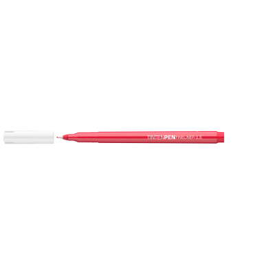 Rostirón, tűfilc vízbázisú, 0,5mm, kerek test, Tinten Pen Ico piros