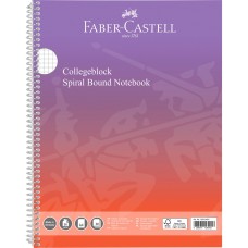 Spirálfüzet A4 80lap kockás színátmenetes borítással Faber-Castell piros-lila