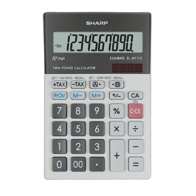 Számológép asztali 10 számjegyes Sharp ELM711PGGY fehér