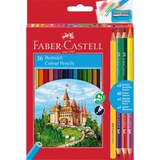 Színes ceruza készlet bicolor hatszögletű +grafit +hegyező Faber-Castell 36db+3+1klf. szín