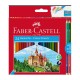 Színes ceruza készlet bicolor hatszögletű + hegyezővel Faber-Castell  24+3klf. szín