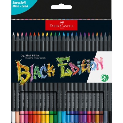 Színes ceruza készlet háromszögletű BLACK EDITION Faber-Castell fekete test 24klf. szín Színes ceruza készlet háromszögletű BLACK EDITION Faber-Castell fekete test 24klf. szín