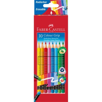 Színes ceruza készlet háromszögletű GRIP Faber-Castell 10klf. szín