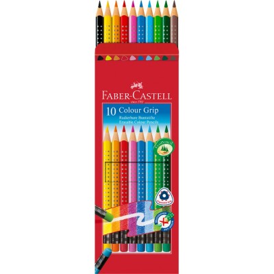 Színes ceruza készlet háromszögletű GRIP Faber-Castell 10klf. szín