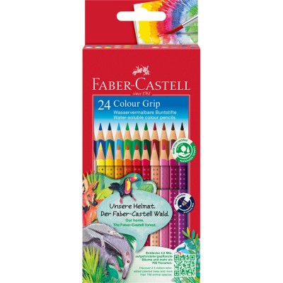 Színes ceruza készlet háromszögletű GRIP Faber-Castell 24klf. szín Színes ceruza készlet háromszögletű GRIP Faber-Castell 24klf. szín