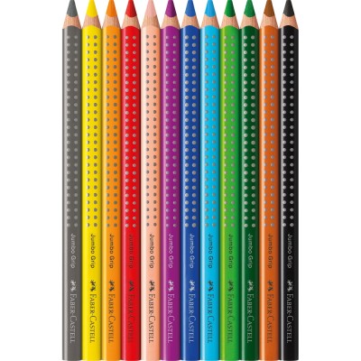 Színes ceruza készlet háromszögletű GRIP Jumbo Faber-Castell  12klf. szín