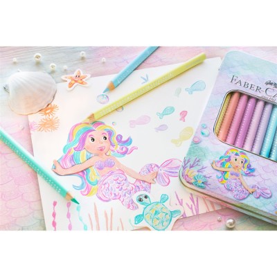 Színes ceruza készlet háromszögletű SPARKLE Faber-Castell 10klf. szín