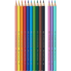 Színes ceruza készlet hatszögletű UNIKORNIS + matrica Faber-Castell 10+3klf. szín
