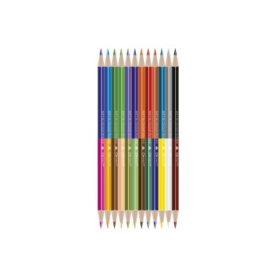 Színes ceruza készlet, kétvégű duocolor 12/24 szín Connect 24 klf. szín
