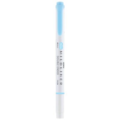 Szövegkiemelő 1,0/3,5 mm, kétvégű, Zebra Mildliner Fluorescent, kék
