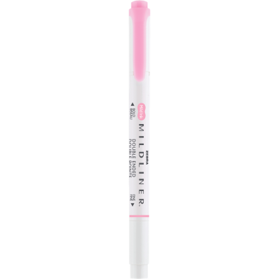 Szövegkiemelő 1,0/3,5 mm, kétvégű, Zebra Mildliner Fluorescent, rózsaszín