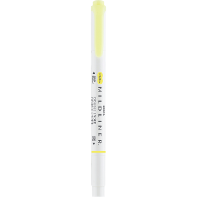 Szövegkiemelő 1,0/3,5 mm, kétvégű, Zebra Mildliner Fluorescent, sárga