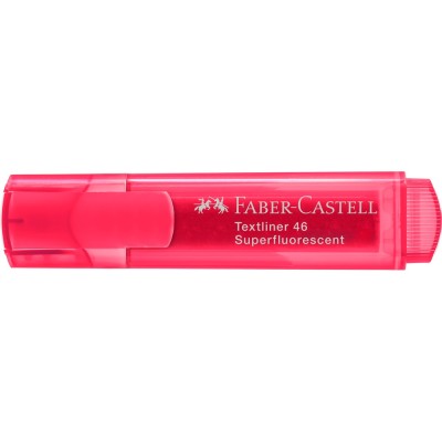 Szövegkiemelő 1-5mm vágott hegyű Faber-Castell 46 fluoreszkáló piros