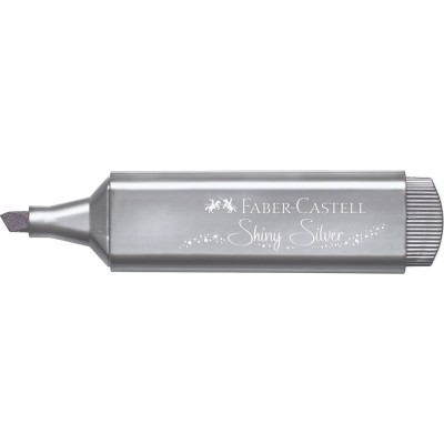 Szövegkiemelő 1-5mm vágott hegyű Faber-Castell 46 metál ezüst
