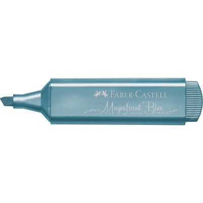 Szövegkiemelő 1-5mm vágott hegyű Faber-Castell 46 metál kék