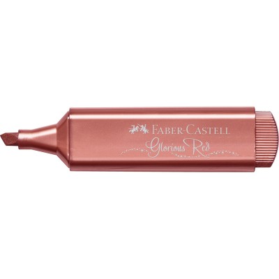 Szövegkiemelő 1-5mm vágott hegyű Faber-Castell 46 metál piros