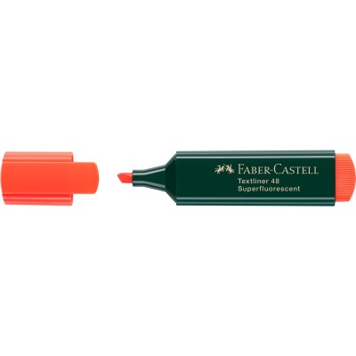 Szövegkiemelő 1-5mm vágott hegyű Faber-Castell 48 fluoreszkáló narancs