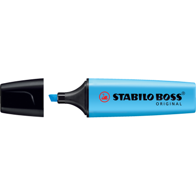 Szövegkiemelő 2-5mm, vágott hegyű, STABILO Boss original kék