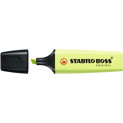Szövegkiemelő 2-5mm, vágott hegyű, STABILO Boss original Pastel lime