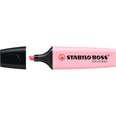 Szövegkiemelő 2-5mm, vágott hegyű, STABILO Boss original Pastel pink