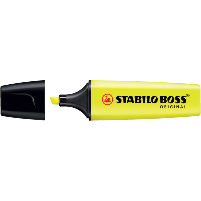 Szövegkiemelő 2-5mm, vágott hegyű, STABILO Boss original sárga