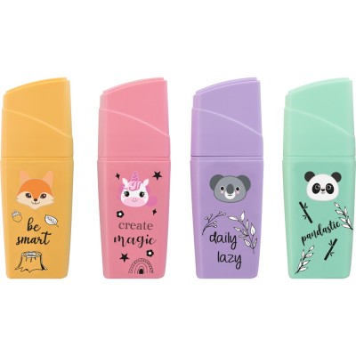 Szövegkiemelő készlet mini pasztell ANIMAL Faber-Castell 4klf.szín Szövegkiemelő készlet mini pasztell ANIMAL Faber-Castell 4klf.szín