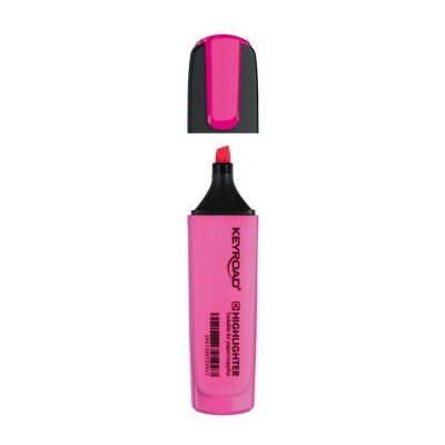 Szövegkiemelő vágott hegyű, lapos test Keyroad Fluo neon rózsaszín
