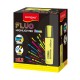 Szövegkiemelő vágott hegyű, lapos test Keyroad Fluo neon sárga