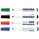 Táblamarker készlet, 1-3mm, kerek, antibakteriális Franken, 4 klf. szín