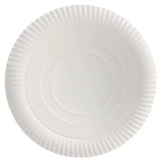 Tányér lapos papír 23 cm 100 db/csomag fehér