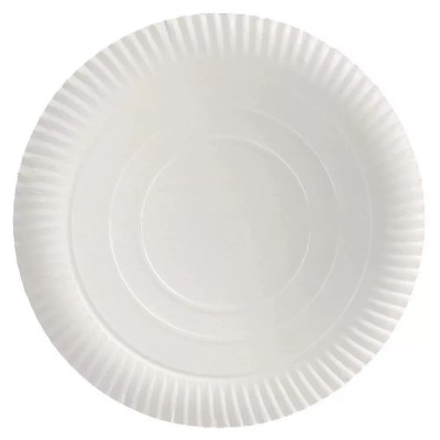 Tányér lapos papír 23 cm 100 db/csomag fehér