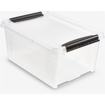 Tároló doboz műanyag 14 liter csatos átlátszó Probox