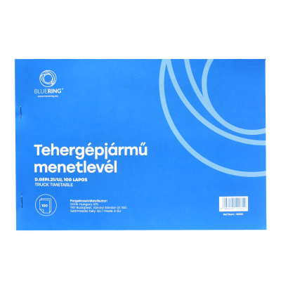 Tehergépjármű menetlevél A4, 100 lapos D.GEPJ.21/UJ Bluering®
